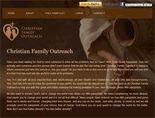 Tablet Screenshot of christianfamilyoutreach.com